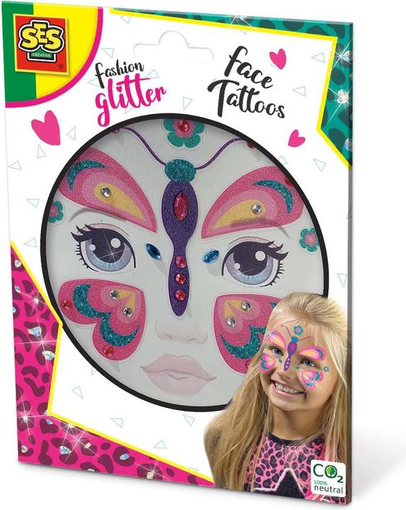 Actual product image Ses Fashion Glitter Face Tattoos - Butterfly