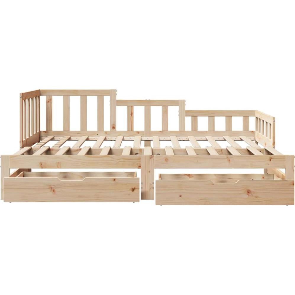 VidaXL, Sofa, Tagesbett Ausziehbar mit Schubladen (Bettsofa)