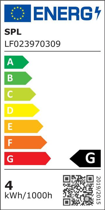 Energy Label Scharnberger+Hasenbein LED general-purpose lamp (E27, 4 W, 210 lm, 1 x, G)