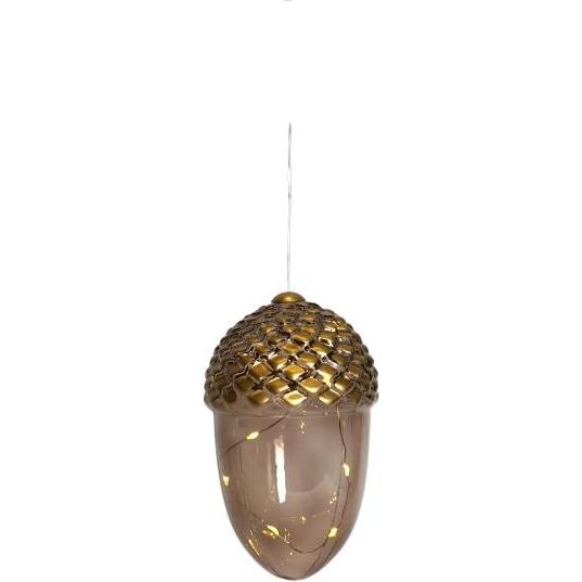 Sirius, Decorazioni per albero di Natale, Celina Ghiandaia H13 cm. 5L, Rovere scuro/Oro (5x)