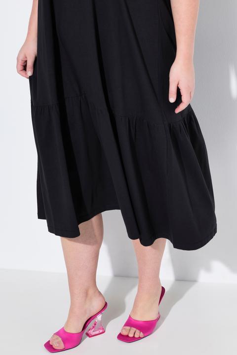 Produktbild Miamoda Midikleid, A-Linie, Cupromix-Jersey, Saumvolant (42)