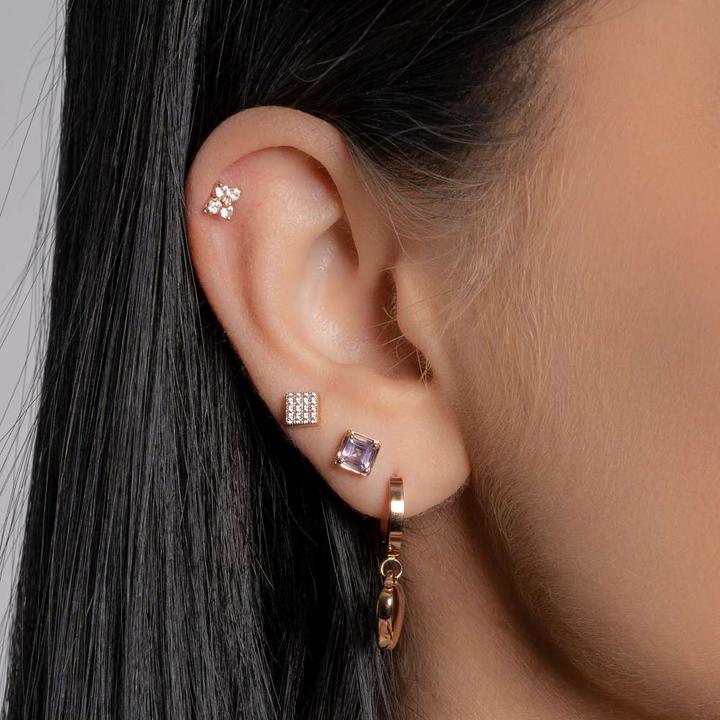 Image du produit Bijouteria Piercing d'oreille (Acier inoxydable, Argent 925, Revêtement PVD, Zircone)
