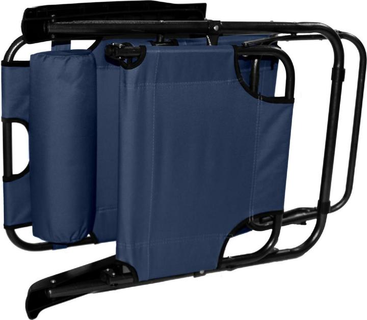 Actual product image VCM klappbare Sonnenliege Relaxliege Liegestuhl Navy Klappliege Stahl (155 cm)