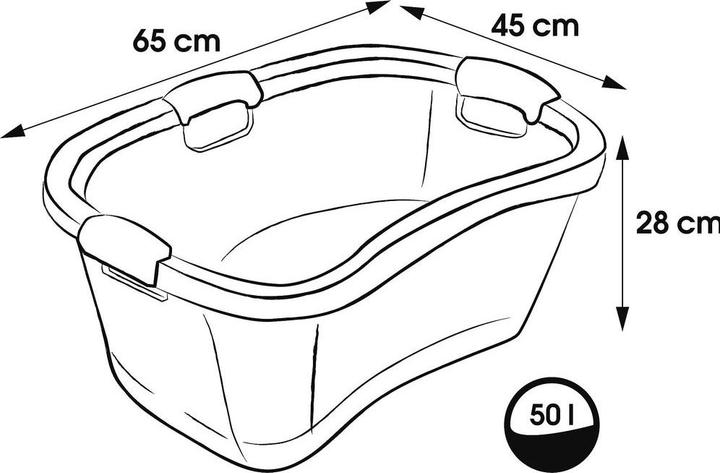 Produktbild keeeper Wanne grau 50 l (50 l)