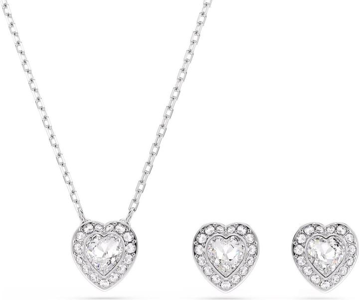 Swarovski x Ariana Grande Set Verschiedene Schliffe Herz Weiss Rhodiniert (Metallo Swarovski)