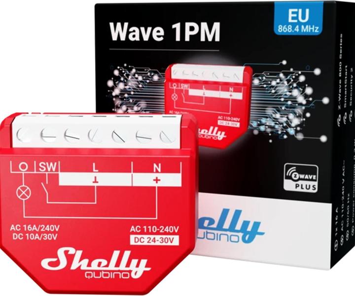 Image du produit Shelly Qubino Wave 1PM (Actionneur de commutation)