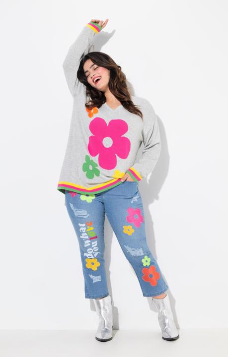 Actual product image Angel of Style 7/8-Jeans, Straight Fit, destroyed, Badges (44)