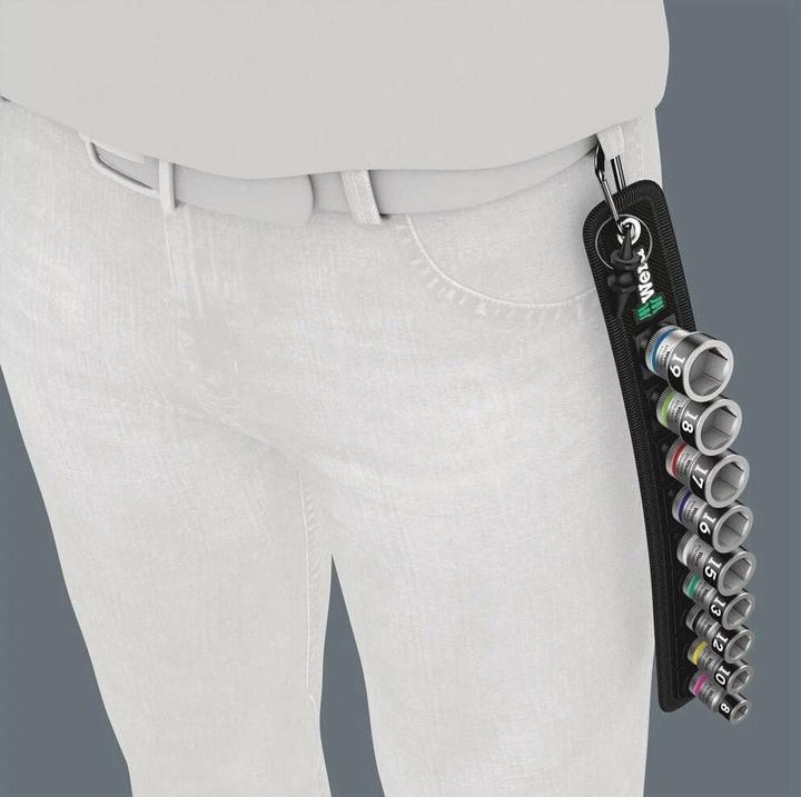 Actual product image Wera Belt B 1 Zyklop socket set (19 mm, 15 mm, 17 mm, 12 mm, 13 mm, 16 mm, 18 mm, 8 mm, 10 mm)