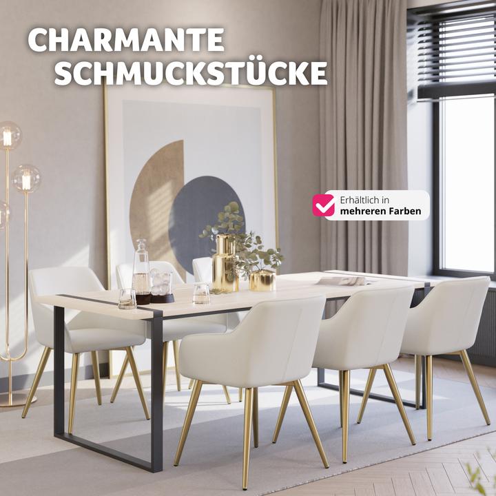 Actual product image tectake ChairMarilyn,corduroylook,upholstered
