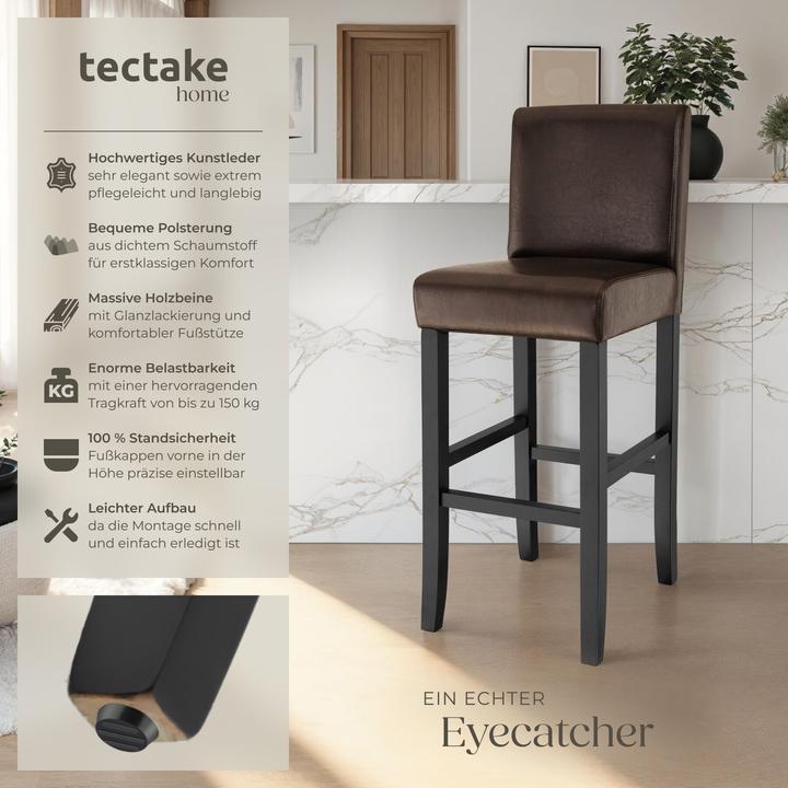 Produktbild tectake Barhocker aus Kunstleder