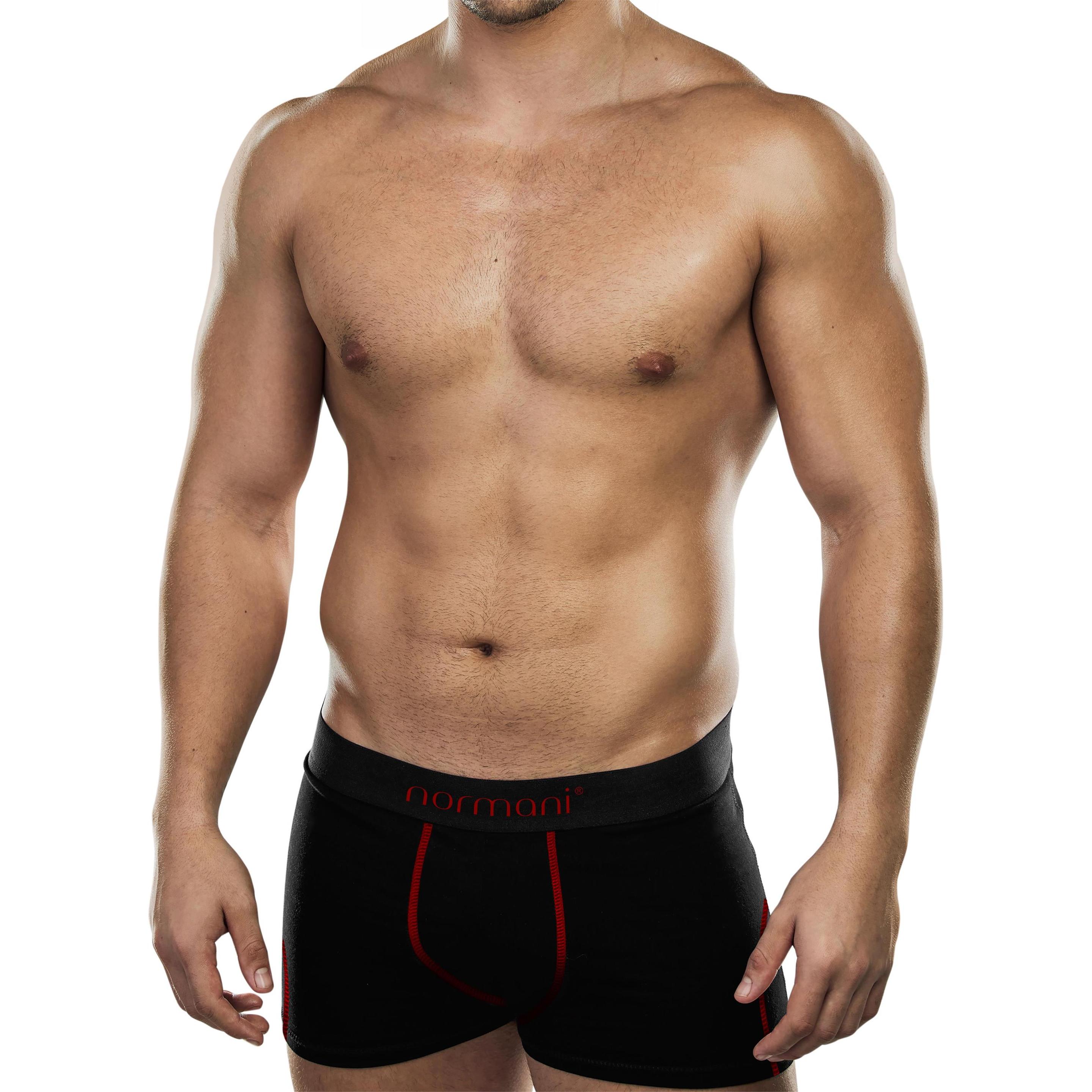 Thumbnail - Normani, Herren, Unterhosen, 6 weiche Boxershorts aus Baumwolle, Rot, (XXL, 6er Pack)