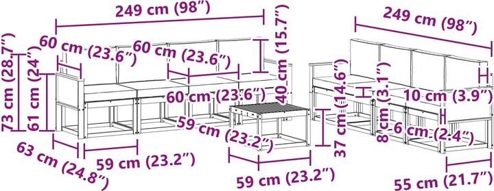 Produktbild vidaXL Gartensofa-set