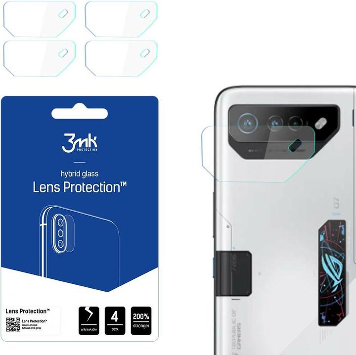 Immagine prodotto 3MK Lens Protect Asus ROG Phone 7/7 Ultimate Ochrona na obiektyw aparatu 4szt (4 pz., Asus ROG Phone 7, Asus ROG Phone 7 Ultimate)