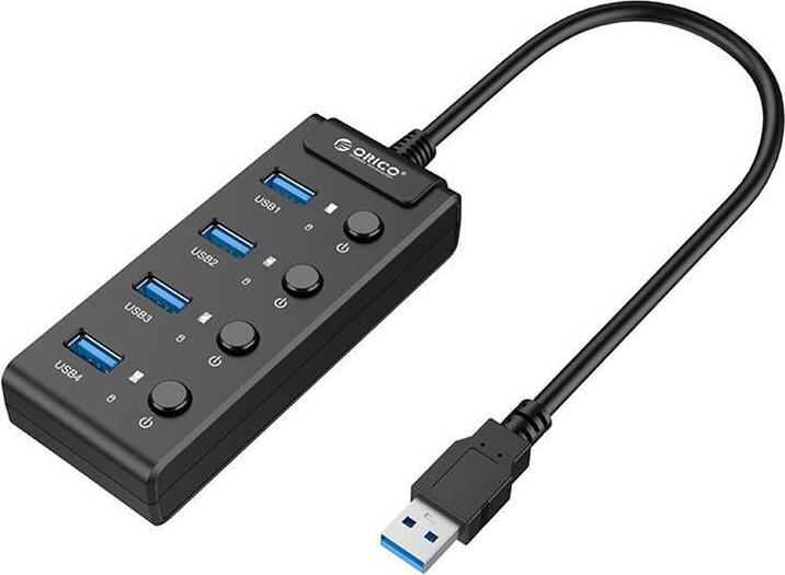 Immagine prodotto Orico HUB USB-A 4X USB-A pasywny Z WYŁĄCZNIKAMI (USB-C, 4 porte)