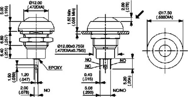 Produktbild APEM Drucktaster rot