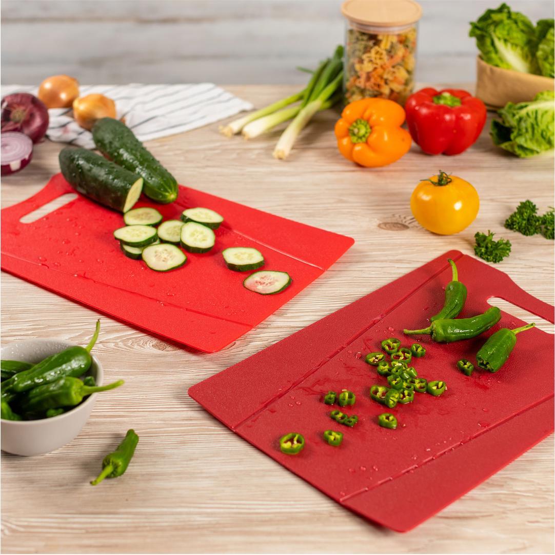 Thumbnail - Kuhn Rikon Schneidebretter Set, Schneidebrett, Rot