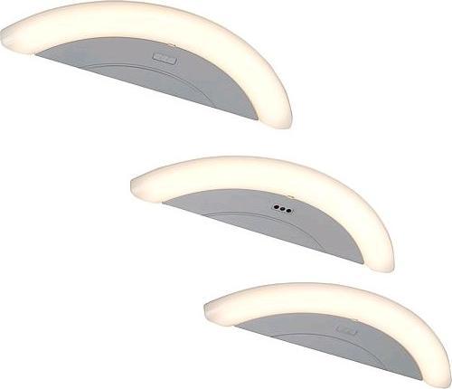 Böhmer apparecchio sottopensile LED argento con BWM Set di 3 IP 203x3,5W (350 lm)