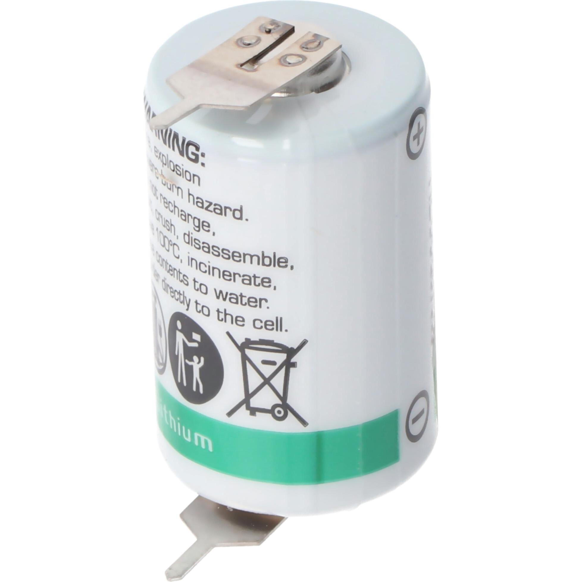 Saft Batterie LS142502PF, Size 1/2 AA mit Printfahnen (1 Stk., AA, 1100 mAh), Batterien + Akkus