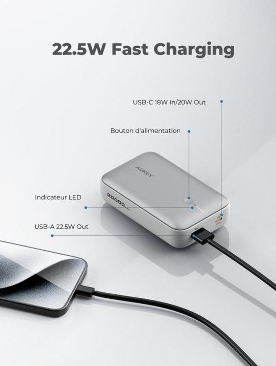Produktbild Aukey Spark Mini (20000 mAh, 20 W, 77 Wh)
