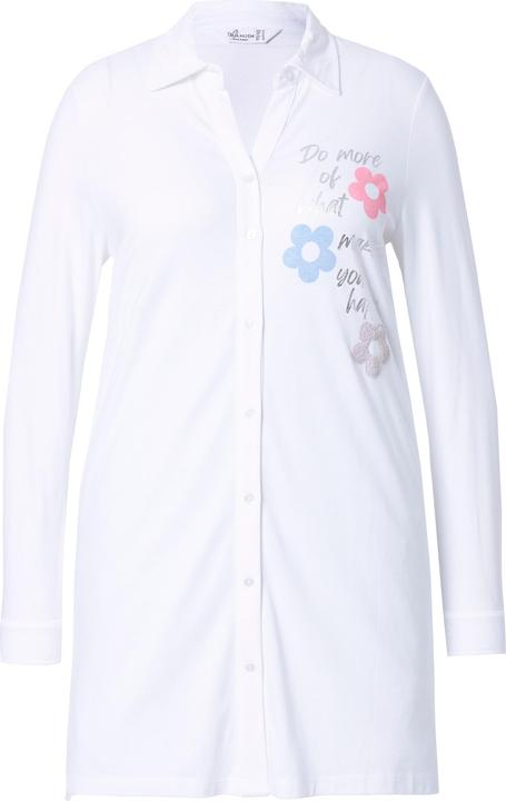 Produktbild Miamoda Jerseybluse, A-Linie, 3D-Blüten, Langarm (52)
