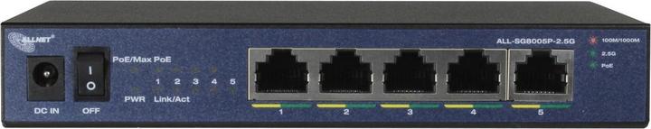 Immagine prodotto Allnet Switch non gestito a 5 porte 2.5GBit / 5x PoE / 1x LAN | Fanless / "ALL-SG8005P-2.5G" (5 porte)