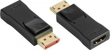 Image du produit Good Connections Adaptateur Displayport 1.4 mâle vers HDMI 2.0 femelle, 4K / UHD @60Hz, contacts dorés, noir, ®. (HDMI, 5.70 cm)