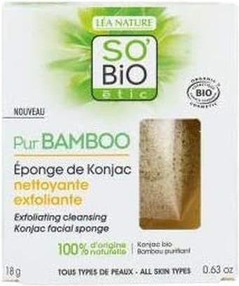 Immagine prodotto So'bio Étic Spugna esfoliante Konjac per tutti i tipi di pelle PurBamboo SO BiO Ethic 18g (Scrub detergente)