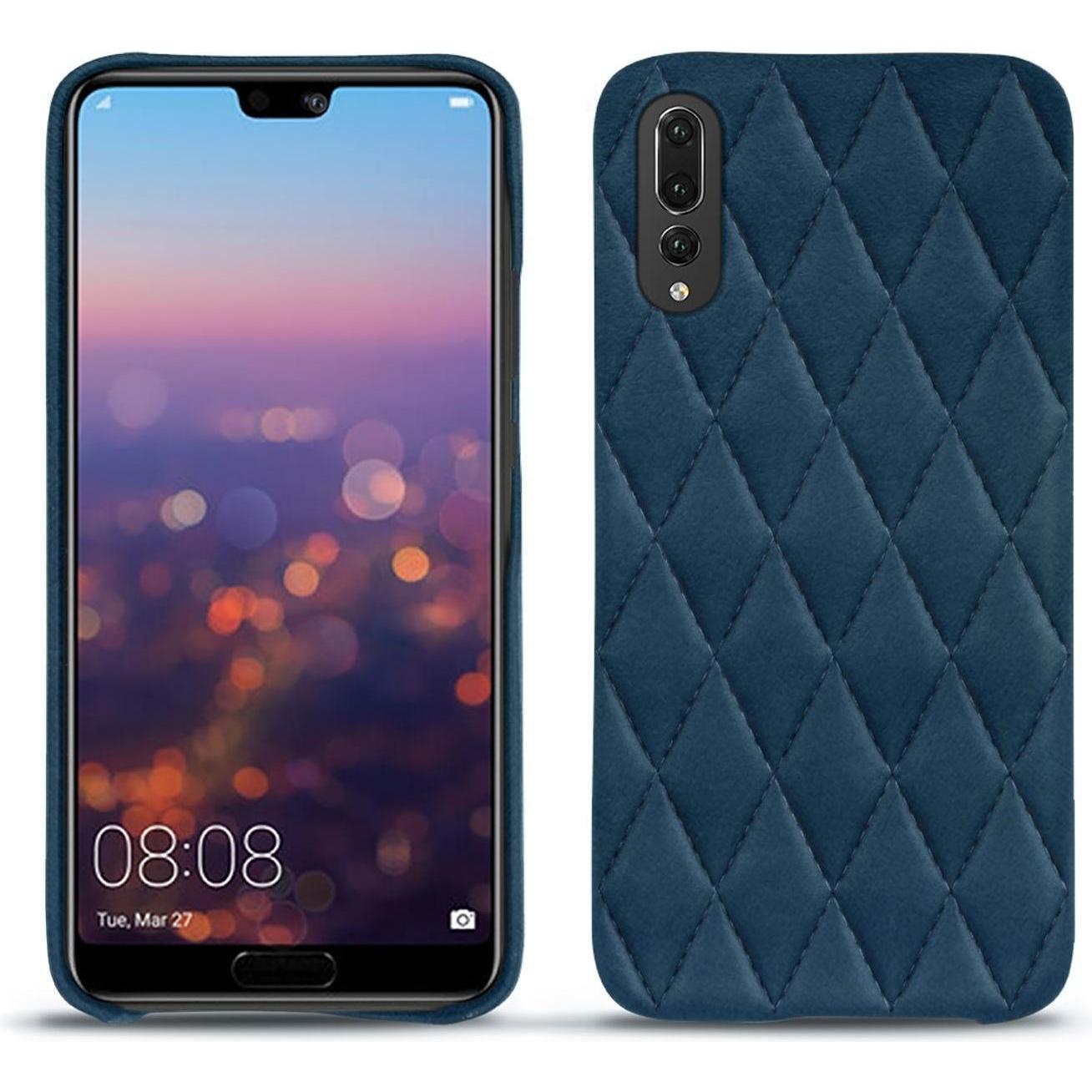 Noreve Lederschutzhülle (Huawei P20 Pro), Smartphone Hülle, Blau