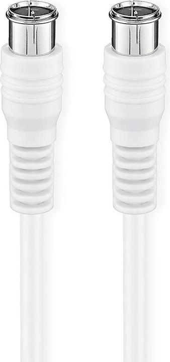Immagine prodotto Nedis Cavo satellite e antenna | Spina F | Spina F | Nichelato | 75 Ohm | Doppia schermatura (75 dB, Cavi antenna)