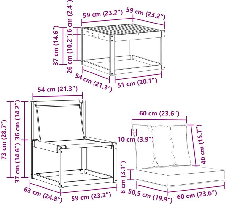 Produktbild vidaXL Outdoor-Sofa
