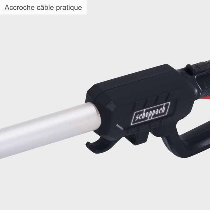 Actual product image Scheppach 500 W electric telescopic hedge trimmer incl. shoulder strap (Electrical connection)