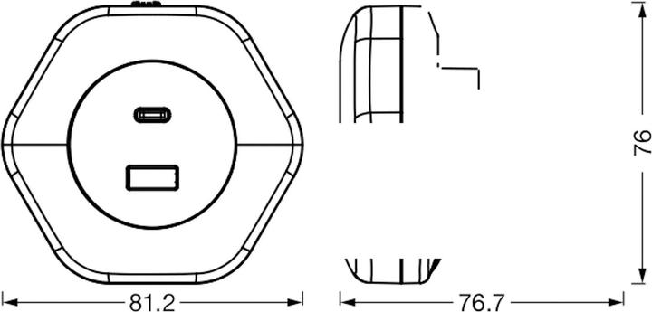 Image du produit Ledvance Lunetta Hexagon USB A&C