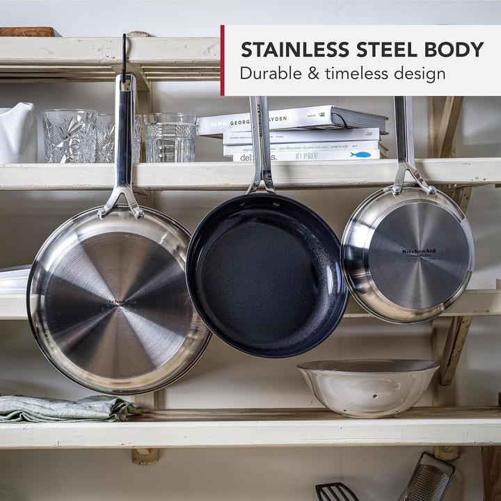 Produktbild KitchenAid Stainless Steel Pannenset 3-delig (Pfannenset + Topfset, Edelstahl)