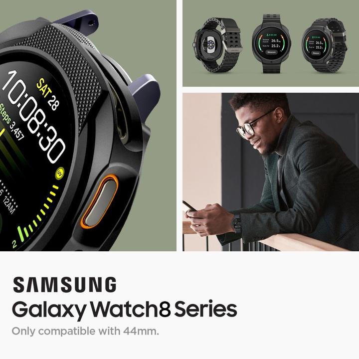 Actual product image Spigen - Liquid Air - Samsung Galaxy Watch8 44mm - Matte Black