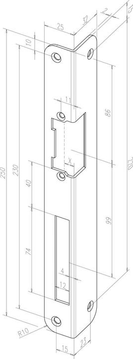 Produktbild Assa Abloy Schliessblech iW S-547 DIN rechts -------32435