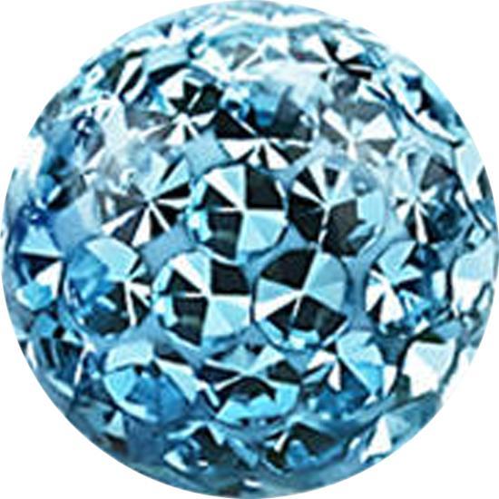 Produktbild Star Piercing Kristall Kugel aqua Epoxy Schutzschicht (ohne Messing, Chirurgenstahl 316L)