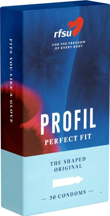 Actual product image rfsu Profile, 30 contoured condoms, 53mm width, silicone oil, natural rubber latex, for a perfect fit (30 pcs.)
