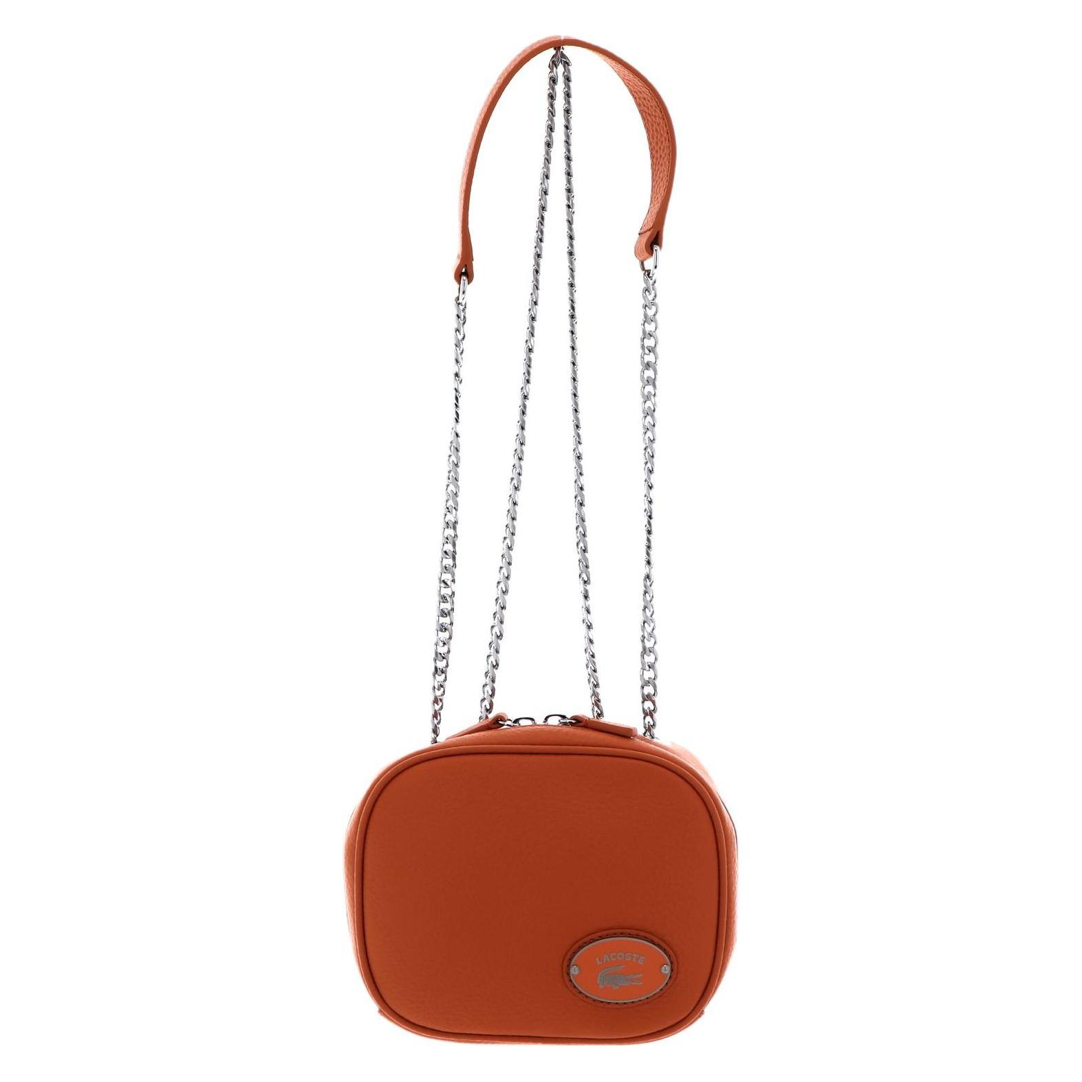 Lacoste, Damen, Handtasche, Origin Croc Square Crossover Bag, Orange