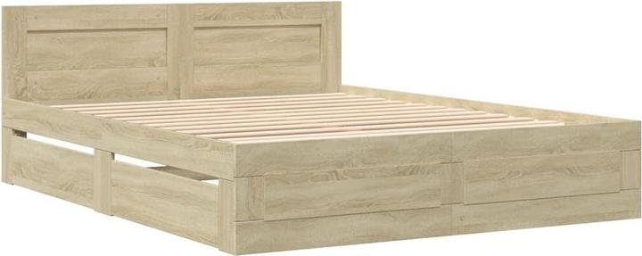 Actual product image VidaXL Bed frame with headboard (160 x 200 cm)