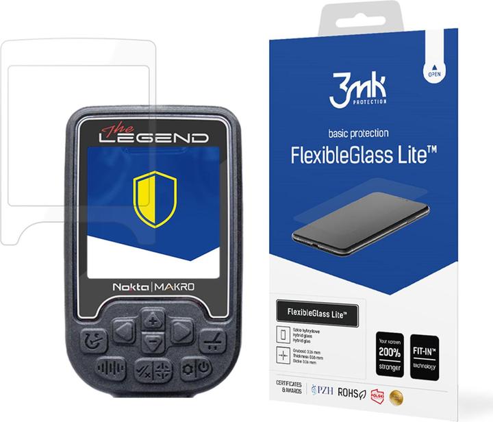 Immagine prodotto 3MK Vetro ibrido FlexibleGlass Liteâ¢ su Nokta Makro The Legend (telaio) (1 Pezzo/i, Regno Q, Oppo A3)