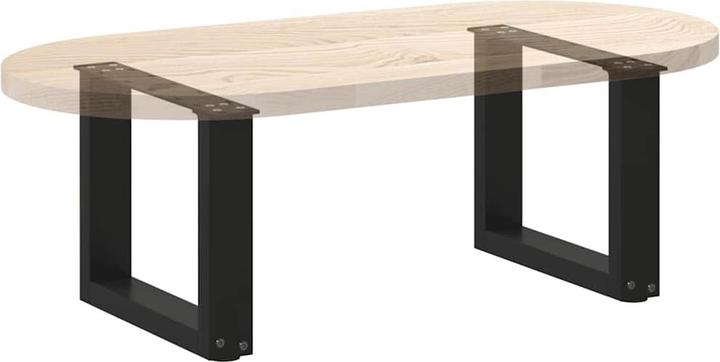 Immagine prodotto vidaXL Gambe del tavolino a U 2 pezzi nero 50x(30-31) cm gamba del tavolo in acciaio