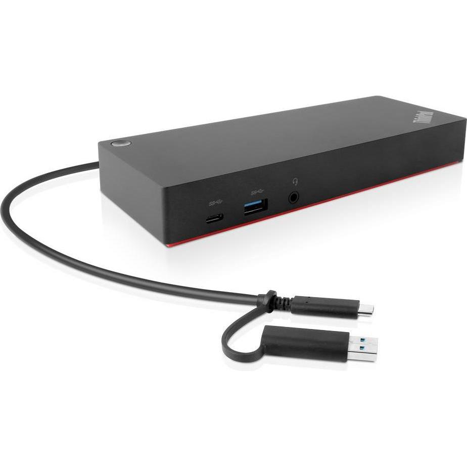 Thumbnail - Lenovo ThinkPad Hybrid USB-C with USB-A (USB-C, 2 Ports), Dockingstation + USB Hub, Schwarz