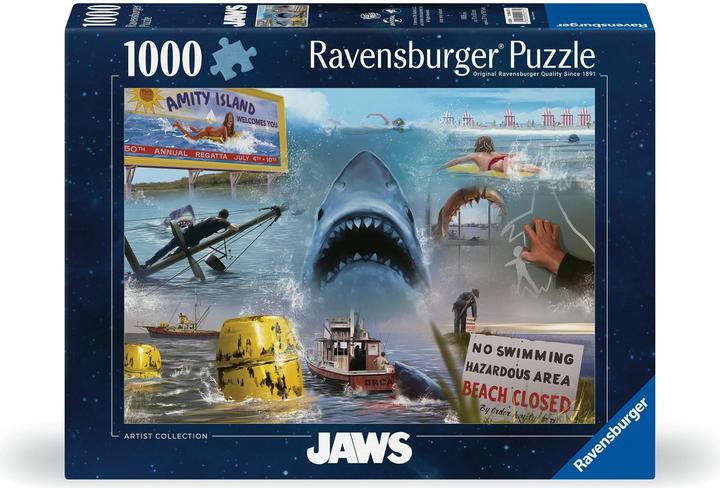 Actual product image Ravensburger Puzzle 12000277 - Jaws - 1000 pieces Universal VAULT Puzzle for adults and children (1000 pieces)
