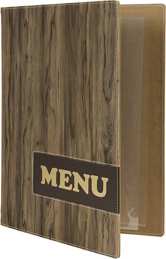 Immagine prodotto Securit Cartella portamenù DESIGN WOOD, DIN A4, marrone
