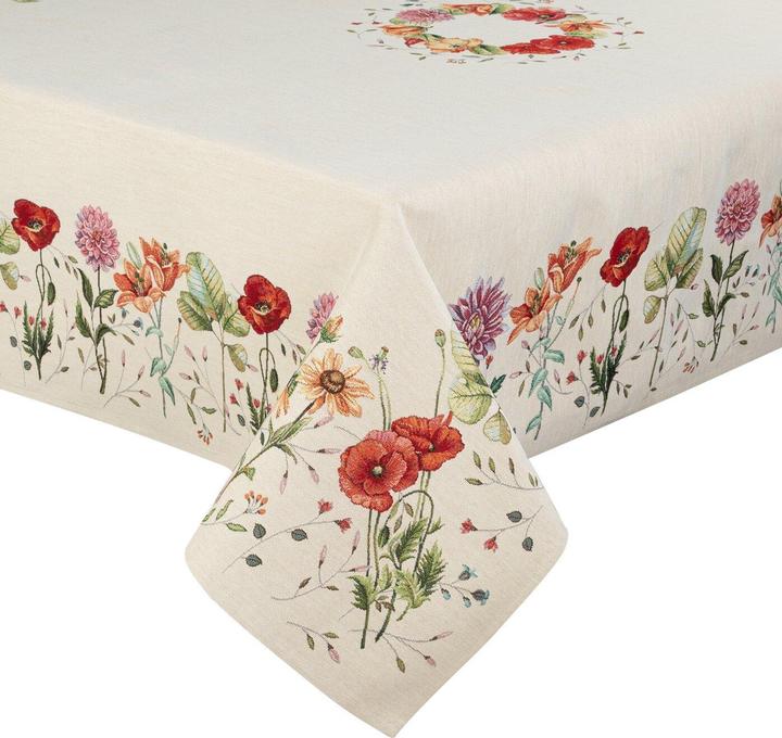Eurofirany Tapestry profile with summer flower motif 140 x 180 cm (180 x 140 cm)