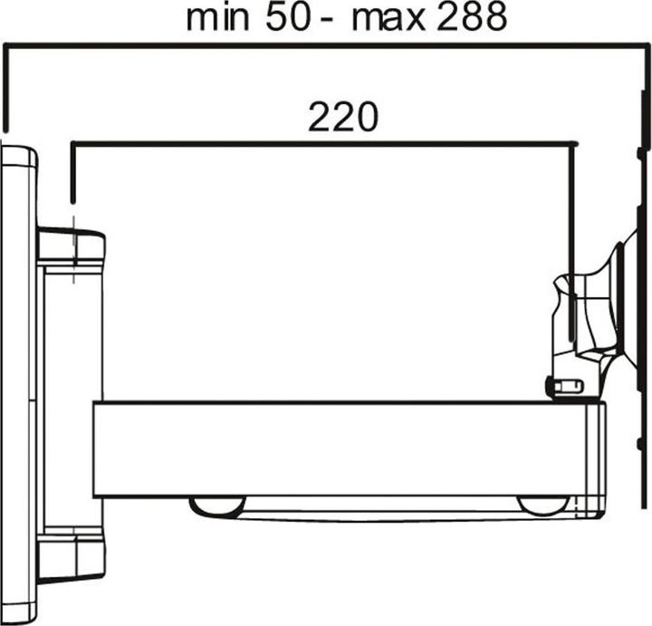 Produktbild Roline LCD/TV-Wandhalterung Extralang 3 Drehpunkte (Wand, 40", 25 kg)