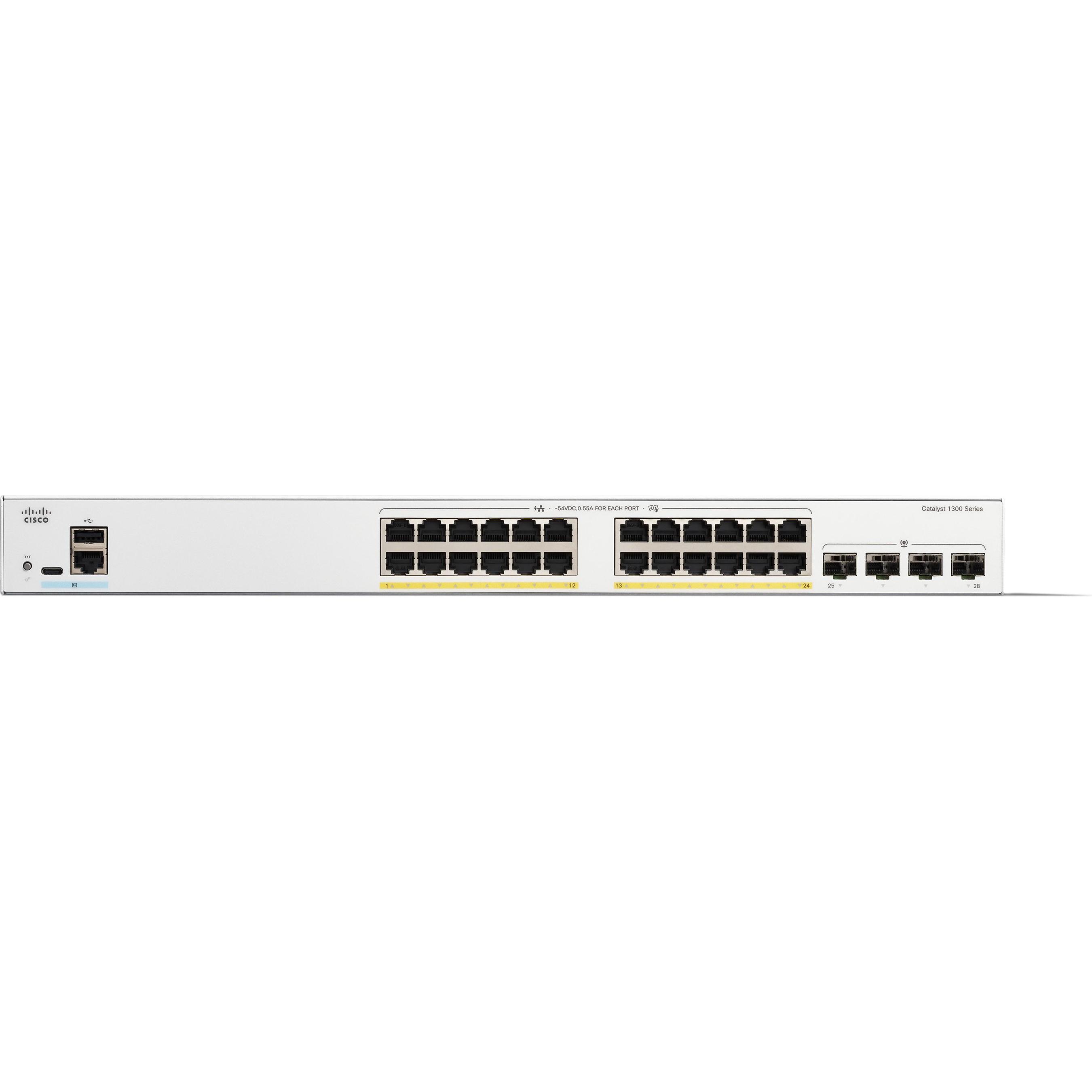 Thumbnail - Cisco CATALYST 1300 24-PORT GE FULL (28 Ports), Netzwerk Switch, Grau