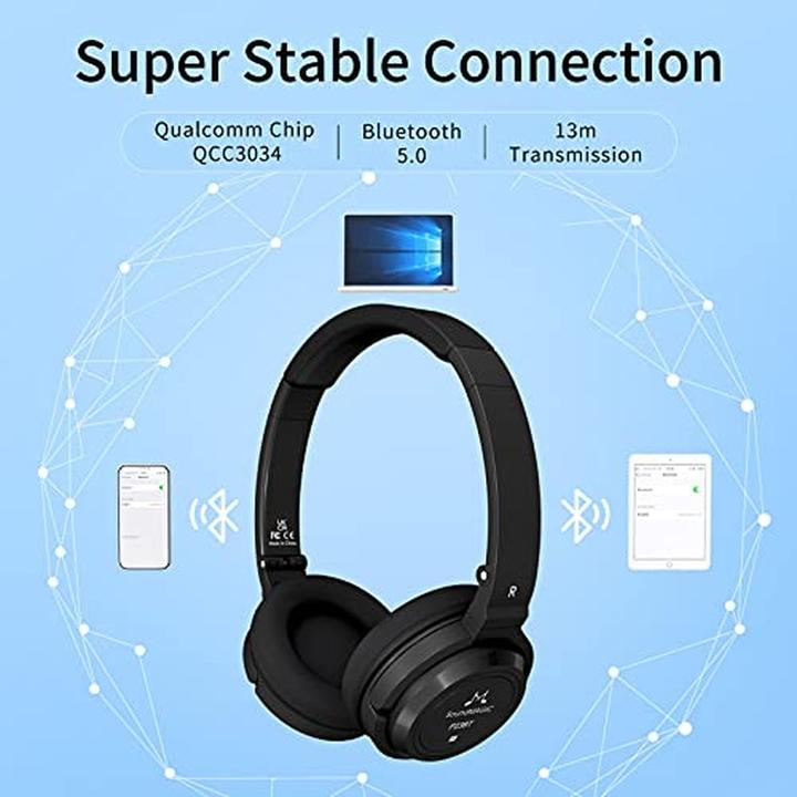 Actual product image SoundMagic P23BT Black Headphones - Over-Ear Bluetooth Headphones (Wireless)
