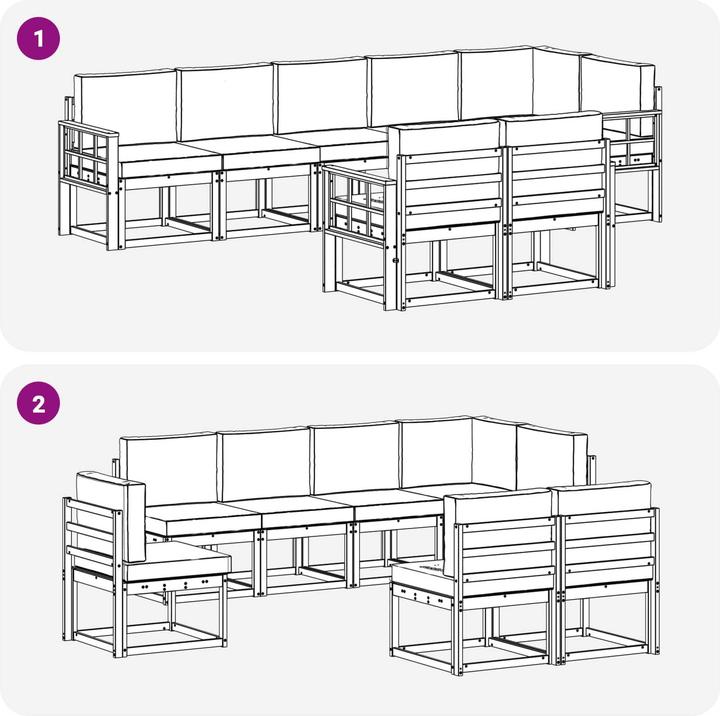 Produktbild vidaXL Outdoor-Sofa