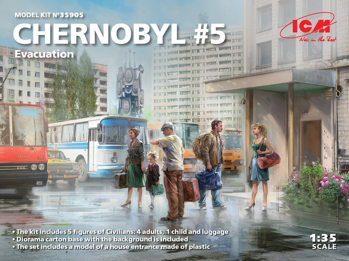 Actual product image ICM Chernobyl#5. Extraction (4 adults, 1 child and luggage) (100% new molds)